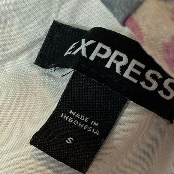 Express Floral Frenzy Pastel Smock Waist Ruffle Balloon Sleeve Mini Dress & Top - Picture 6 of 16